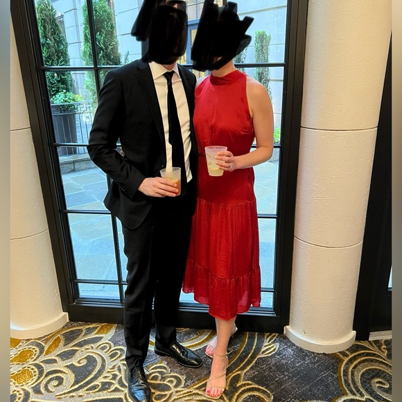 Sam Edelmen High Neck Satin Maxi Dress - Picture 4 of 4